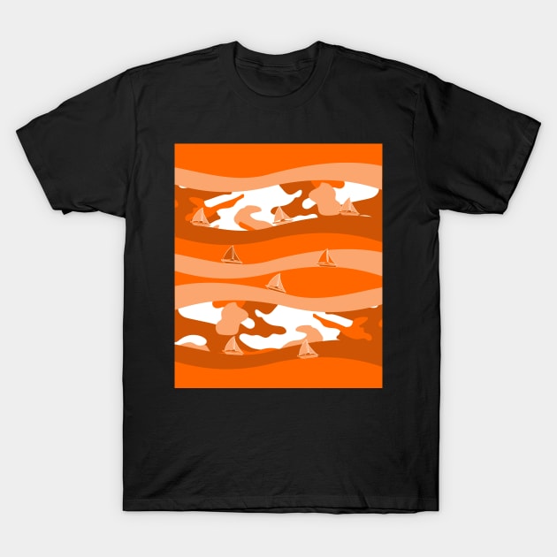 Sailing Crush Sunset T-Shirt by GR8DZINE